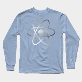 Simple Silver Metal Atom Long Sleeve T-Shirt